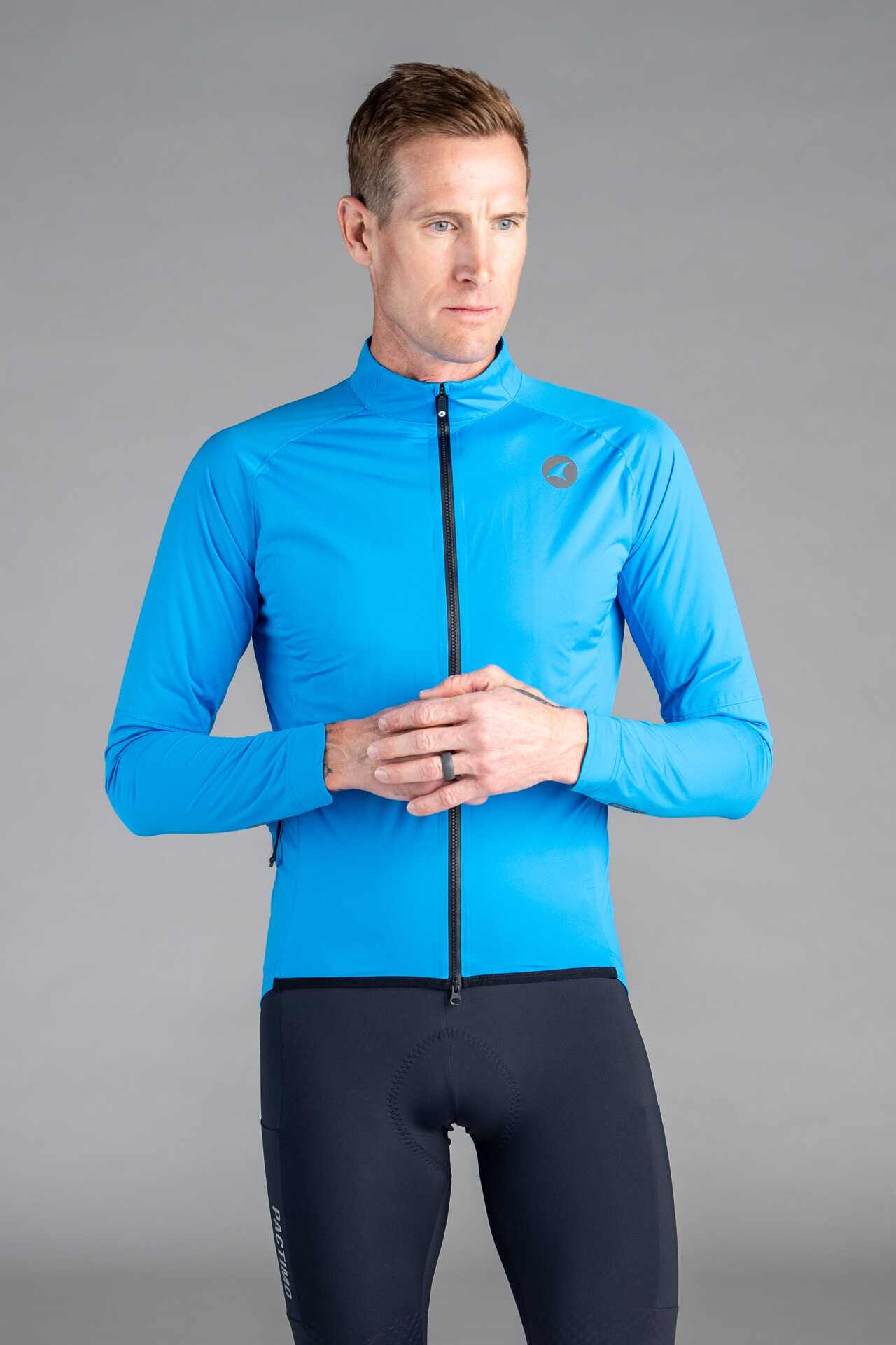 ウェア SHIMANO RAET AIR JACKET COMPACT Men's Blue Packable Waterproof Cycling Rain Jacket | Pactimo